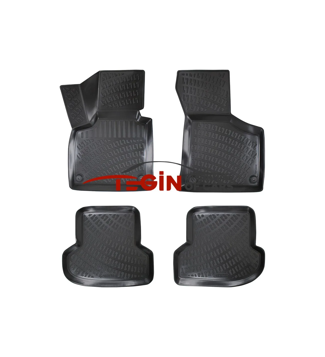 Audi A3 2008 3D Havuzlu Paspas Siyah
