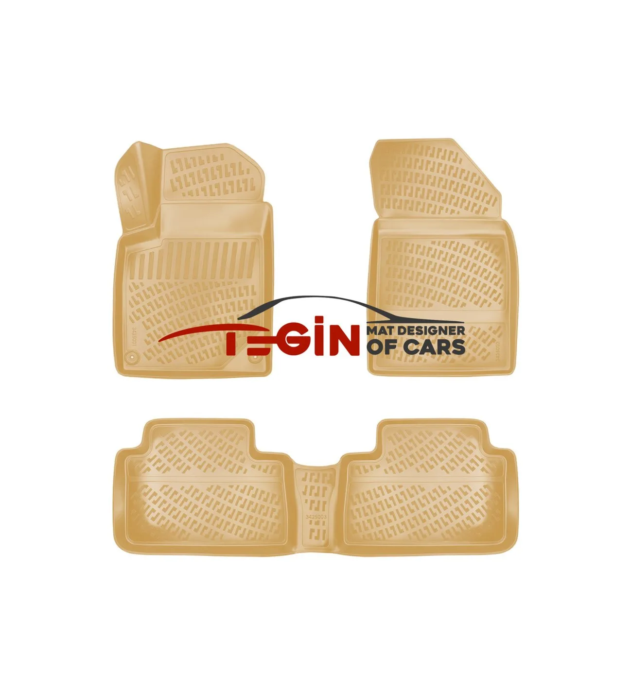 Citroen C5 2007 3D Havuzlu Paspas Bej