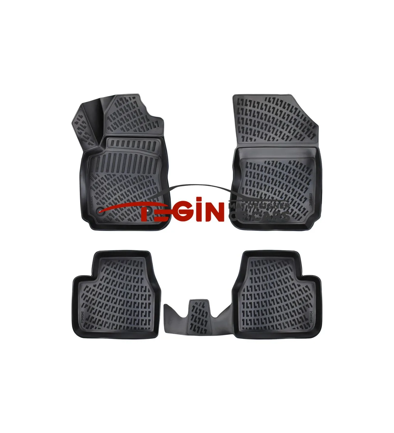 Citroen Cactus 2021 3D Havuzlu Paspas Siyah