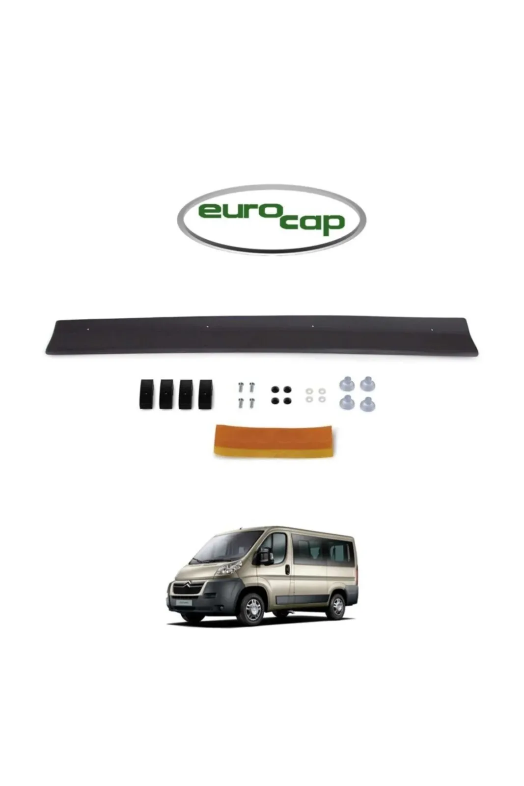 Citroen Jumper Ön Kaput Koruma Rüzgarlığı 3mm Akrilik (ABS) Parlak Siyah Deflektör 2014->