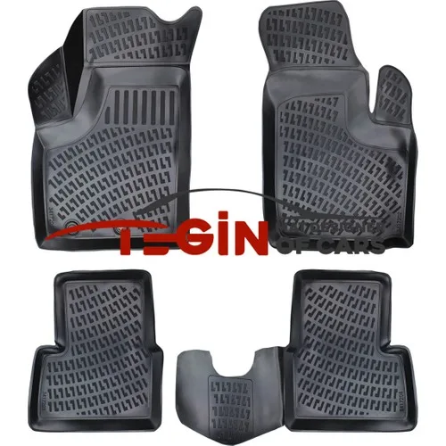 Fiat Doblo 2002 3D Havuzlu Paspas Siyah
