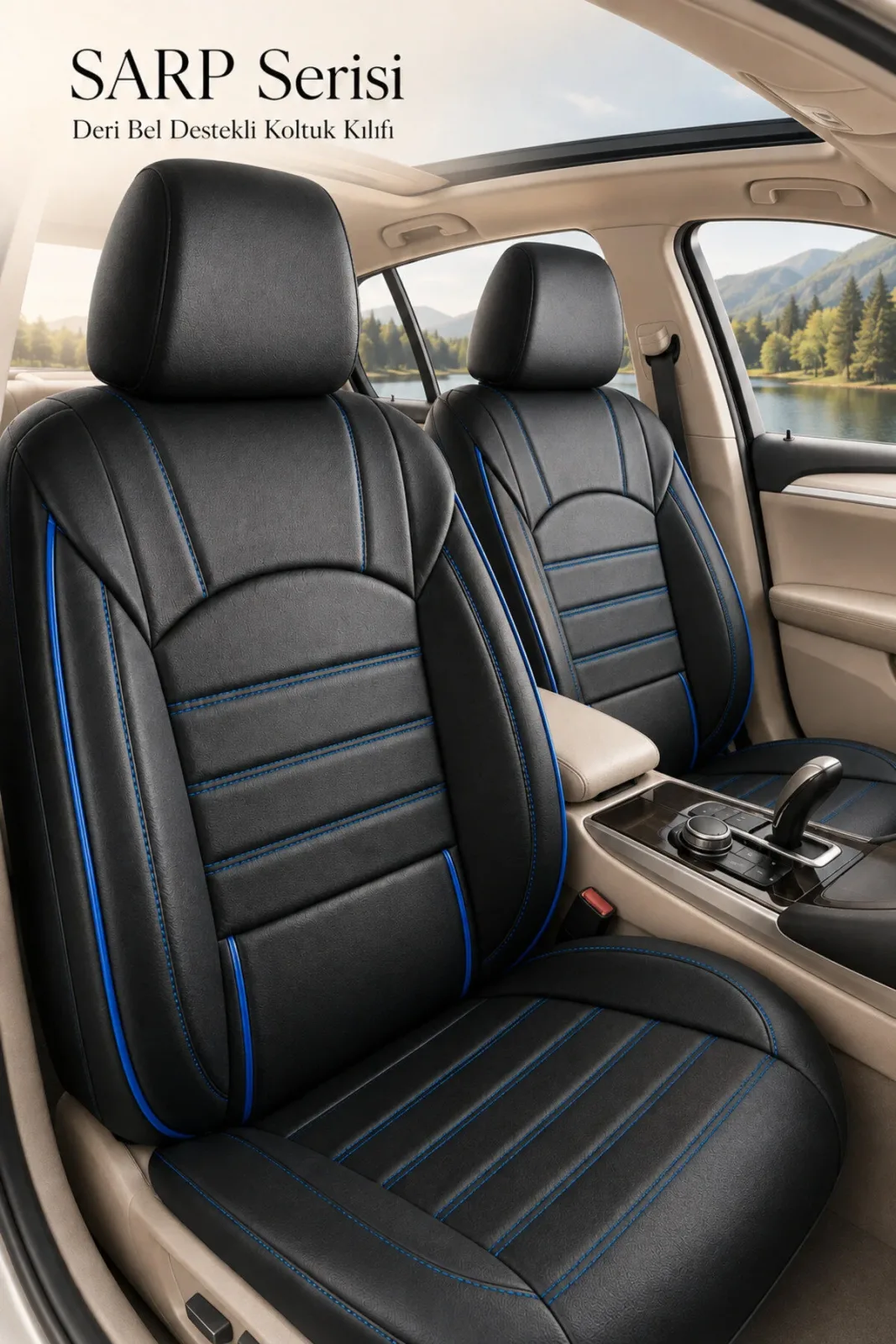 Fiat Egea 2014 ve Sonrası Uyumlu Jetdrive Serisi Siyah Kırmızı Oto Koltuk Kılıfı Tam Set