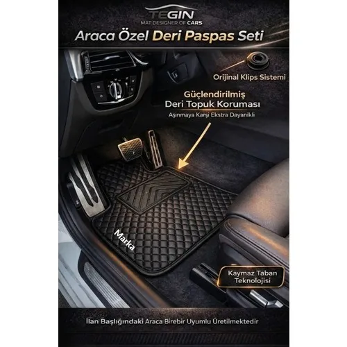 Hyundai Elantra 2011-2016 Elite Premium Deri Paspas Siyah Kenar