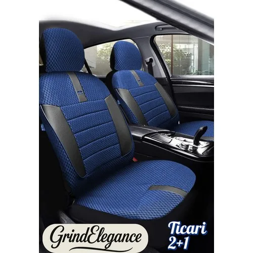 Mini Cooper 2007-2013 Hatchback – Ticari Araç 2+1 Uyumlu Vira GrindSport Koltuk Kılıfı – Mavi Siyah, Kolay Montaj