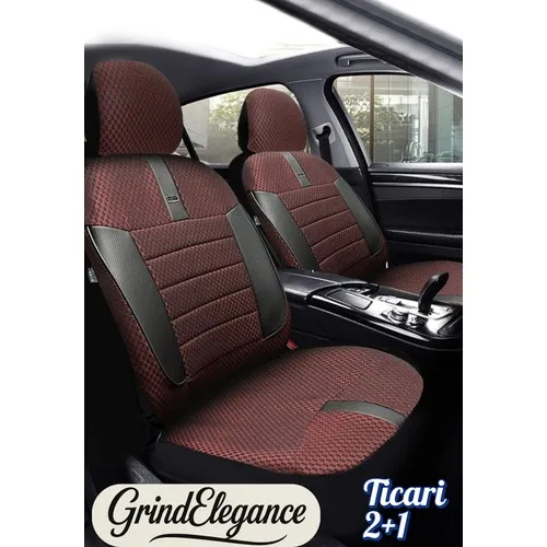 Mini Cooper 2014-2019 Hatchback – Ticari Araç 2+1 Uyumlu Vira GrindSport Koltuk Kılıfı – Kırmızı Siyah, Kolay Montaj