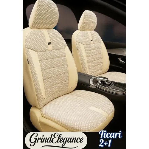 Mini Cooper 2020 ve Sonrası Hatchback – Ticari Araç 2+1 Uyumlu Vira GrindSport Koltuk Kılıfı – Bej, Kolay Montaj