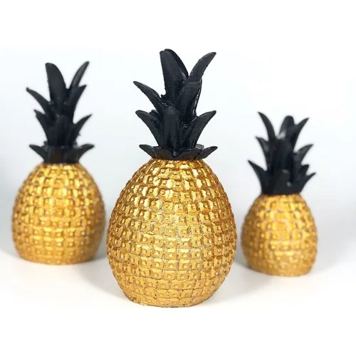 Nevazon Ananas Biblo 3 Lü Set Altın Siyah