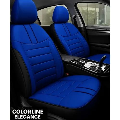 Skoda Citigo 2011–2019 Colorline Elegance Serisi Deri Mavi Siyah Koltuk Kılıfı