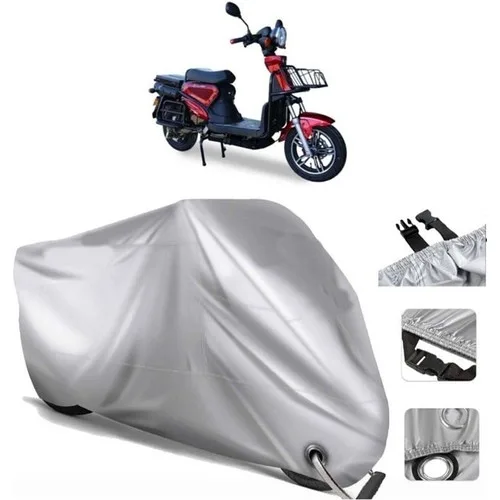 Tegin ACC | Motolux Kangoo 5000 Elektrikli Arka Çanta (Bağlantı Tokalı) Uyumlu Solarblock Uyumlu Motosiklet Brandası | Su Geçirmez, %99 UV, Yansıtıcı Gümüş Üst