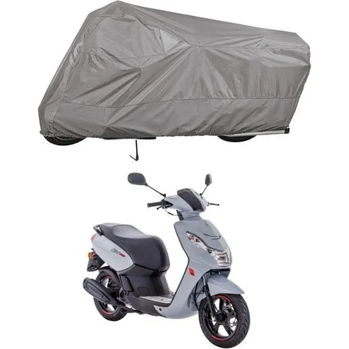Tegin ACC | Peugeout Kisbee 50 Bağlantı Tokalı Uyumlu Solarblock Prime Uyumlu Motosiklet Brandası | Su Geçirmez, %99 UV, Yansıtıcı Gümüş Üst, 360° Lastikli, Taşıma Çantalı