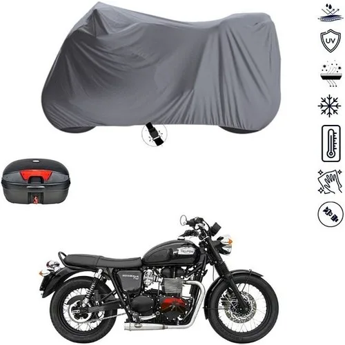 Tegin ACC | Triumph Bonneville Bağlantı Tokalı Uyumlu Solarblock Prime Uyumlu Motosiklet Brandası | Su Geçirmez, %99 UV, Yansıtıcı Gümüş Üst, 360° Lastikli, Taşıma Çantalı