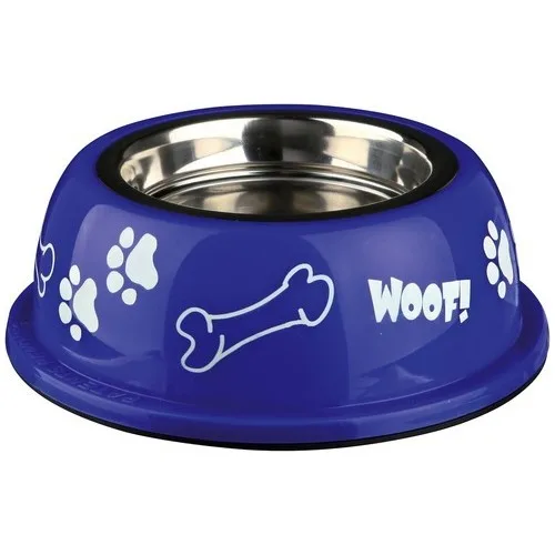 Trixie Köpek Paslanmaz Mama Ve Su Kabı 0.45 Lt/Ø13 Cm Mavi