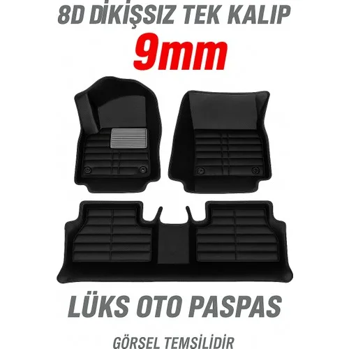 Trobus Ford Focus 3 ve 3.5 Kasa 2011-2018 Titanium ve Style 8d Dikişsiz Tek Kalıp 9mm Lüks Oto Paspas