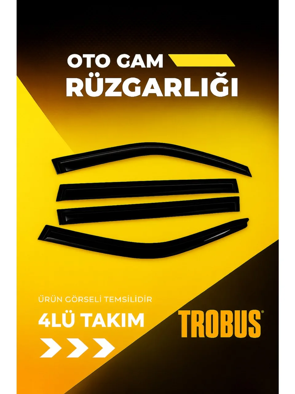 Trobus Totoya Avensis 2003 Mügen Cam Rüzgarlığı 4'lü Takım