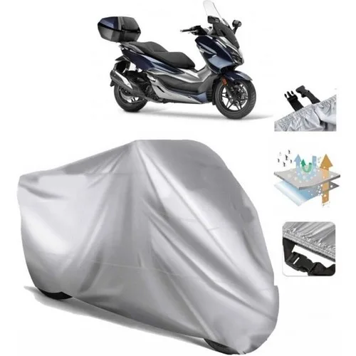 Tegin ACC | Honda NSS250 Forza Arka Çanta (Bağlantı Tokalı) Uyumlu Solarblock Prime Uyumlu Motosiklet Brandası | Su Geçirmez, %99 UV, Yansıtıcı Gümüş Üst