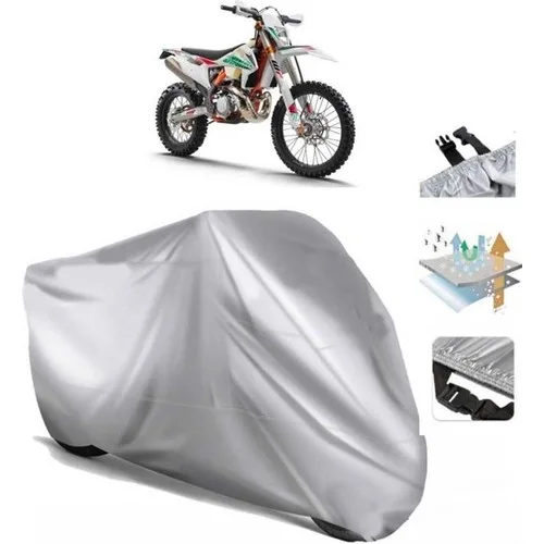 Tegin ACC | Ktm 250 Exc Six Days Tpı (Bağlantı Tokalı) Uyumlu Solarblock Prime Uyumlu Motosiklet Brandası | Su Geçirmez, %99 UV, Yansıtıcı Gümüş Üst, 360° Lastikli, Taşıma Çantalı