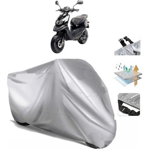 Tegin ACC | Peugeot Trekker 100 (Bağlantı Tokalı) Uyumlu Solarblock Prime Uyumlu Motosiklet Brandası | Su Geçirmez, %99 UV, Yansıtıcı Gümüş Üst, 360° Lastikli, Taşıma Çantalı
