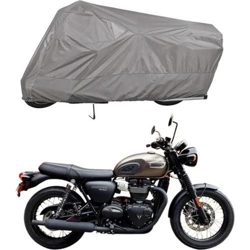 Tegin ACC | Triumph Bonneville T100 Bağlantı Tokalı Uyumlu Solarblock Prime Uyumlu Motosiklet Brandası | Su Geçirmez, %99 UV, Yansıtıcı Gümüş Üst, 360° Lastikli, Taşıma Çantalı