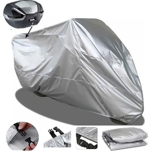 Tegin ACC | Vespa 946 125 I.e. Arka Çanta Uyumlu Solarblock Prime Uyumlu Motosiklet Brandası | Su Geçirmez, %99 UV, Yansıtıcı Gümüş Üst, 360° Lastikli, Taşıma Çantalı